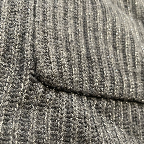 INC Concepts Cowl Neck Sweater Tunic Gray with Silver Thread Women’s Size 1X - Picture 6 of 13